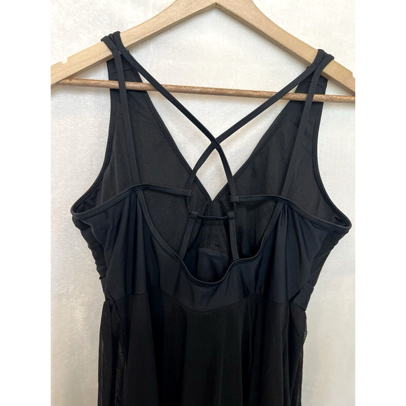 Womens Y2K Sheer Babydoll Tank Top Size L Whimsigoth Dark Fairy Grunge Witchy - Picture 12 of 16